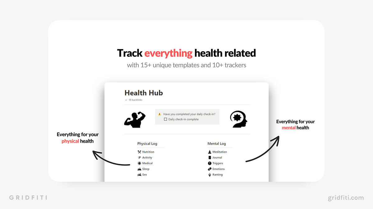 Notion Mental Health Journal Template