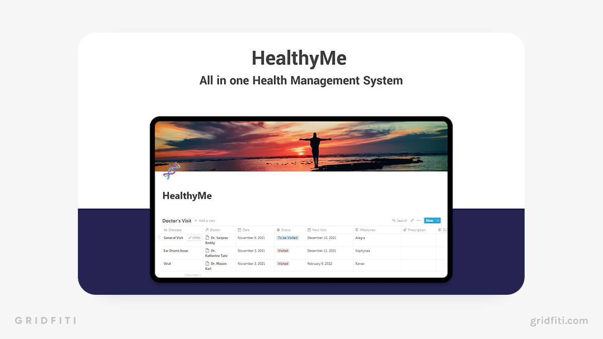 Notion Health Management Template