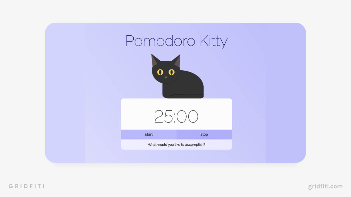 Cute Notion Pomodoro Widget Timer