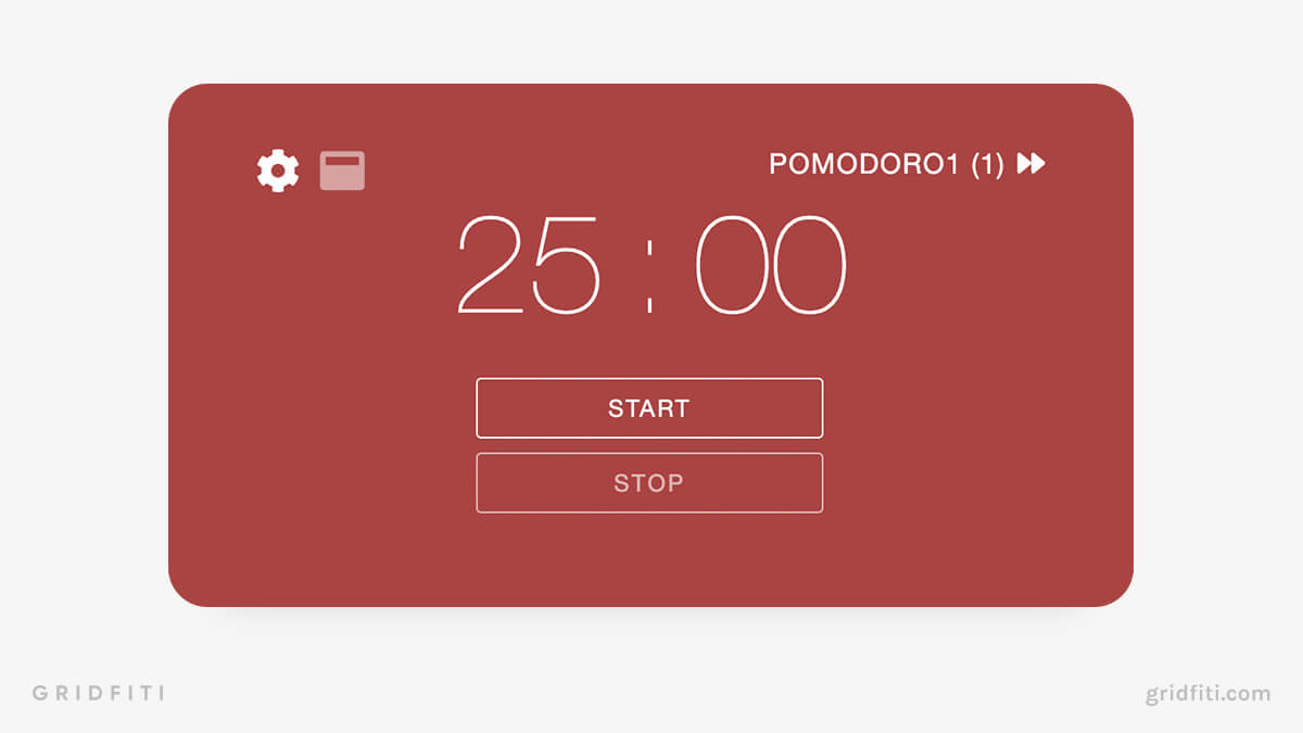 Pomodoro Tracker Timer Widget