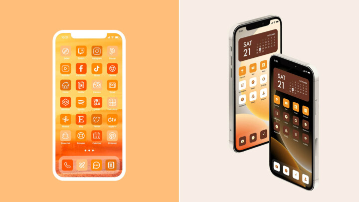 Aesthetic Orange App Icons