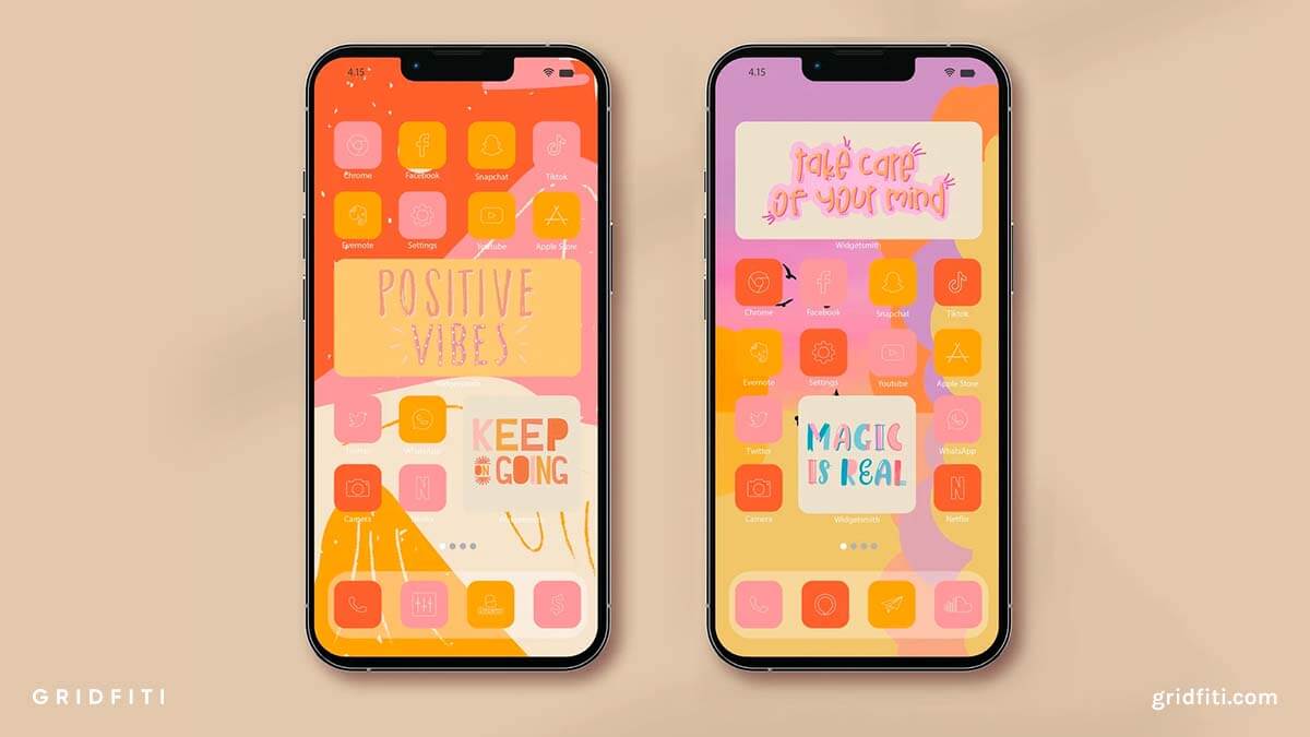 Colorful Orange App Icon Set