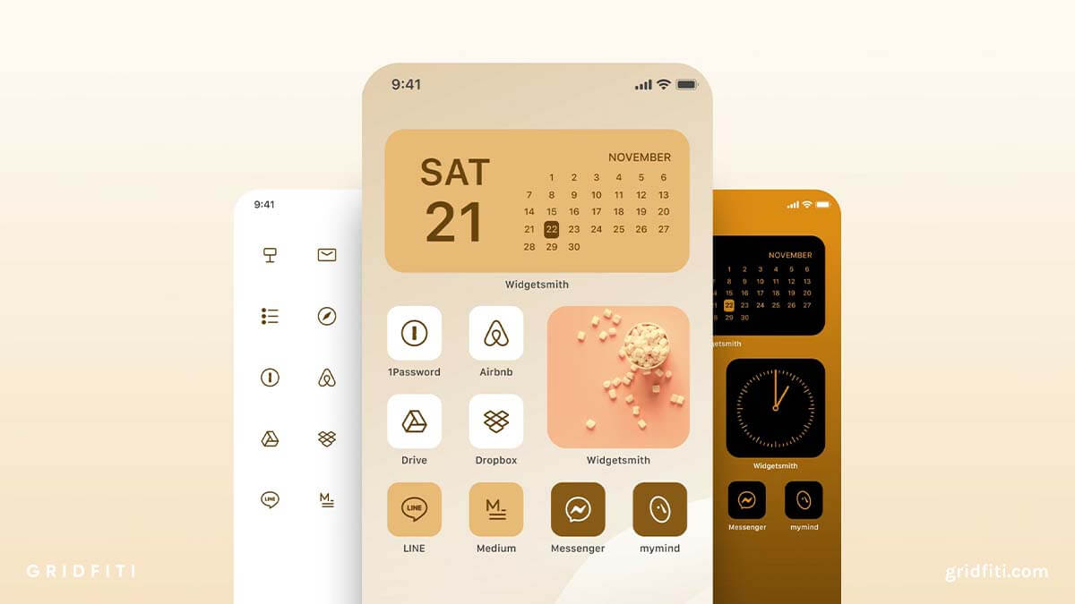 Minimal Orange App Icons