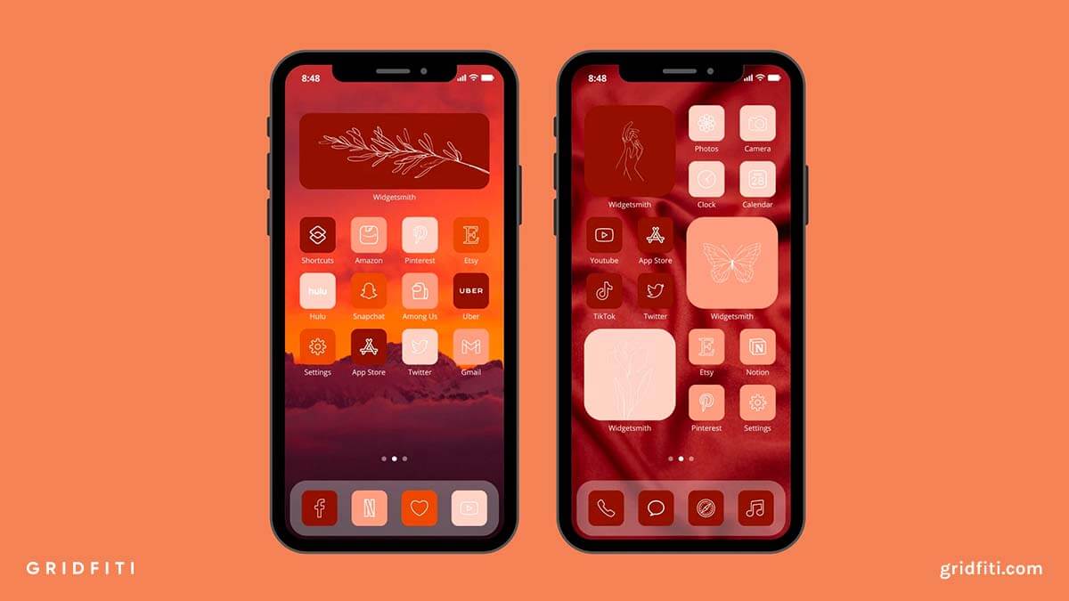 Morocco Red & Orange Icon Set