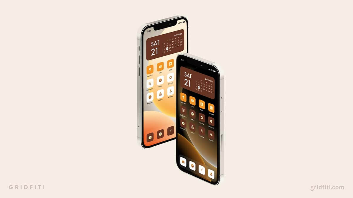 Subtle Gradient Orange App Icons