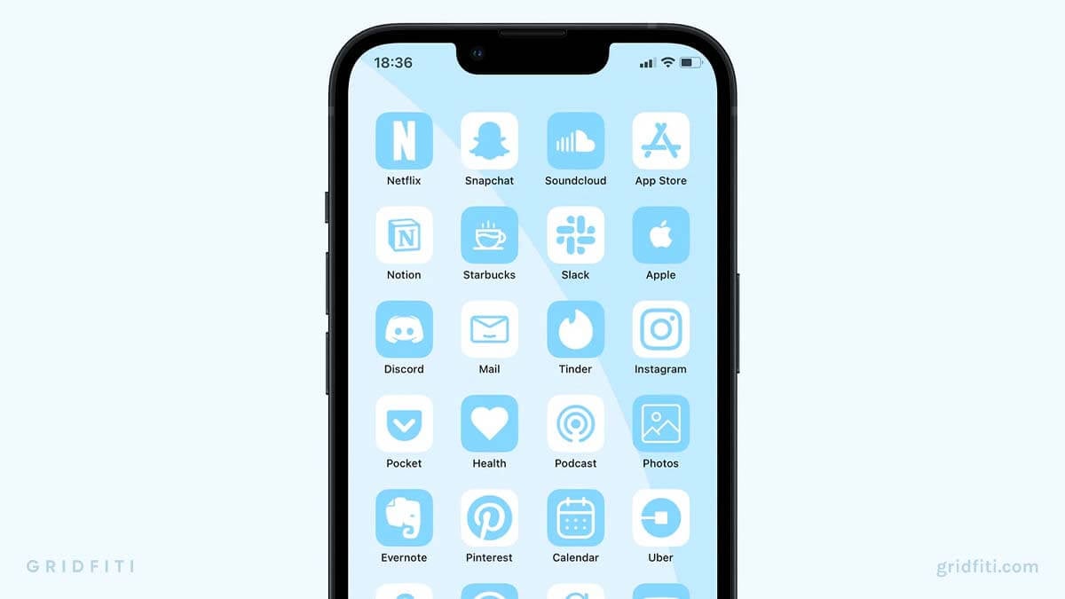 Pastel Blue App Icons