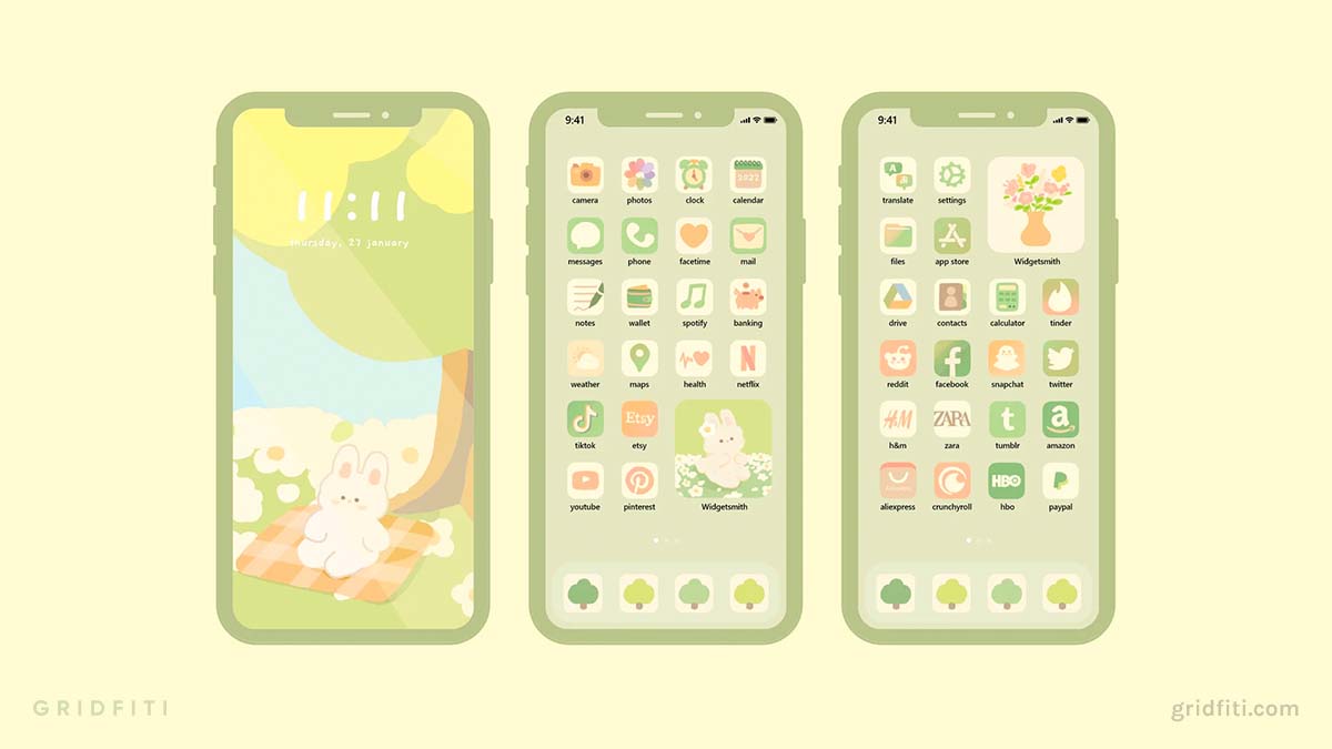Pastel Green Pastel App Icons