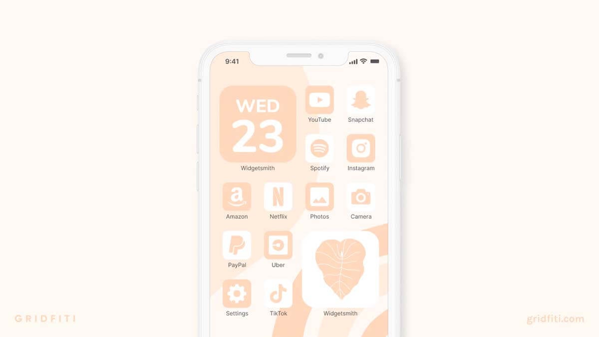 Pastel Orange App Icons