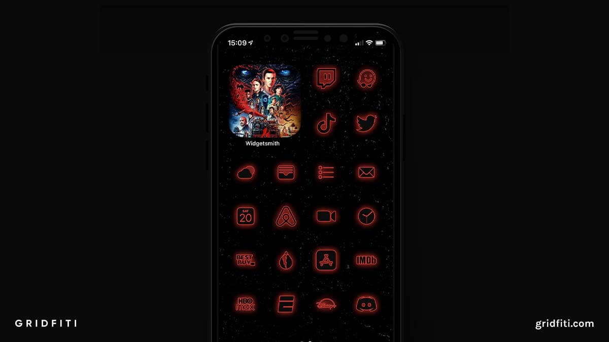 Stranger Things Red App Icon Set