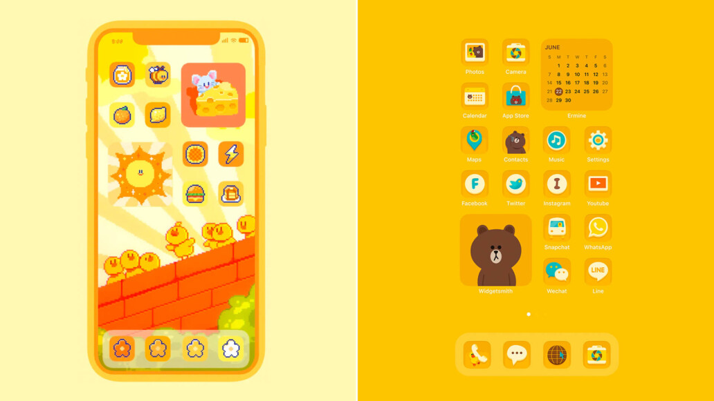 Aesthetic Yellow App Icons