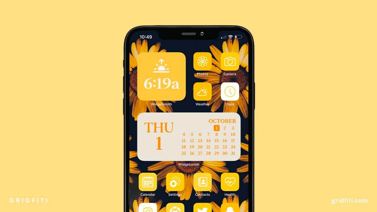 Bright Yellow App Icons