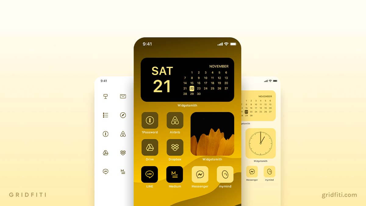 Monos Yellow iOS Home Screen App Icons