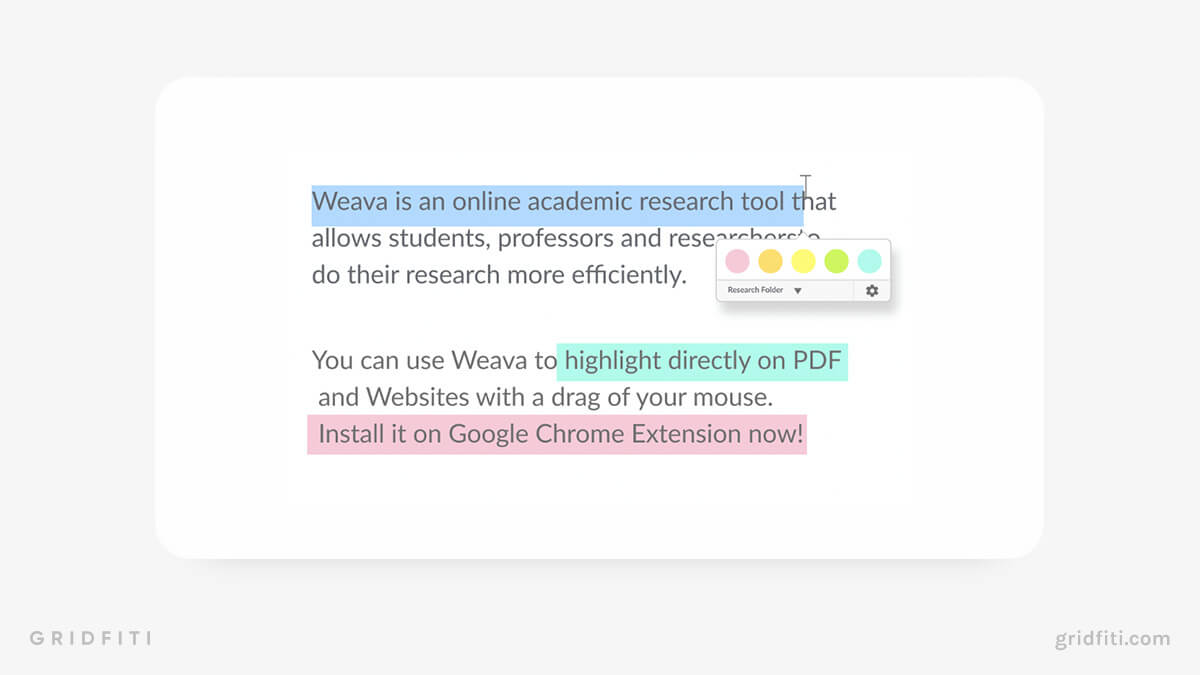 Weava Highlighter Extension