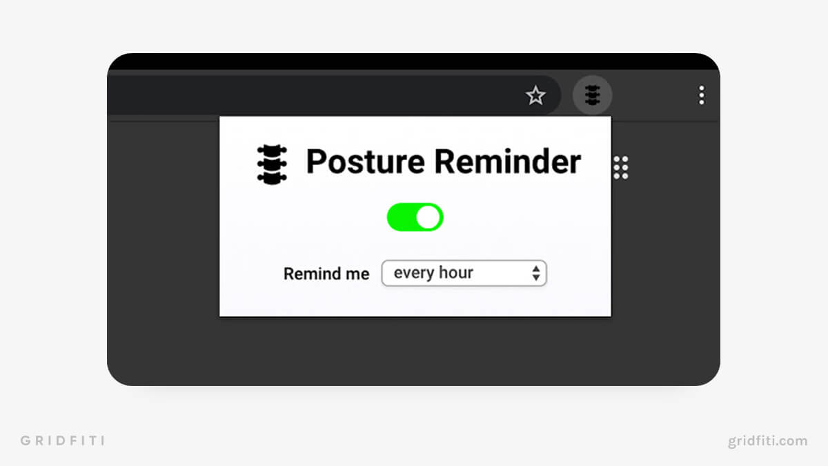 Posture Reminder Chrome Extension