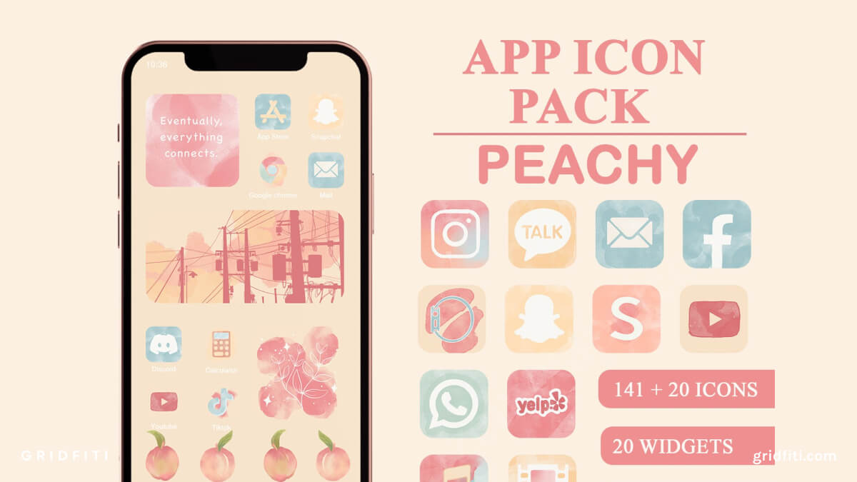 Peach Aesthetic App Icons