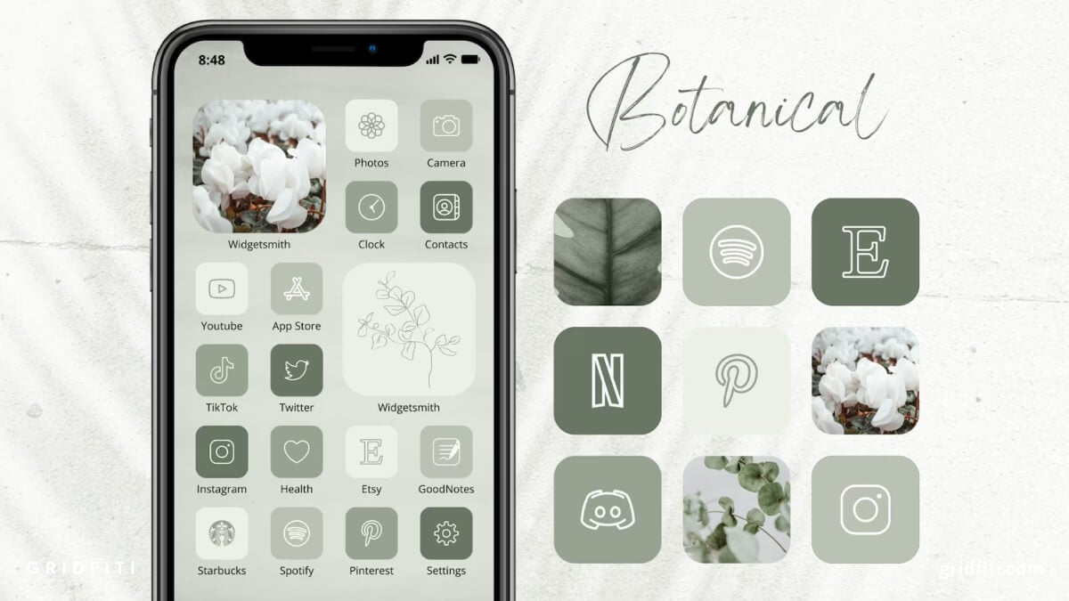 Plant-Themed App Icons