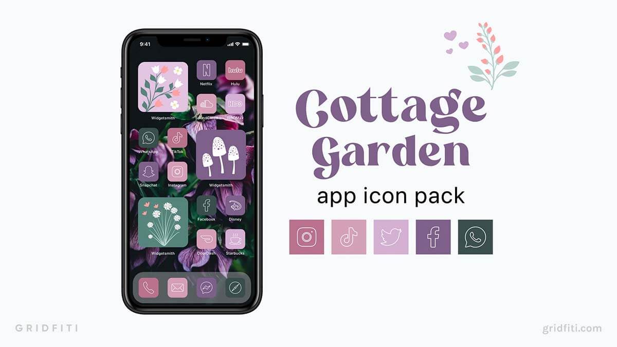 Cottage Garden App Icon Set