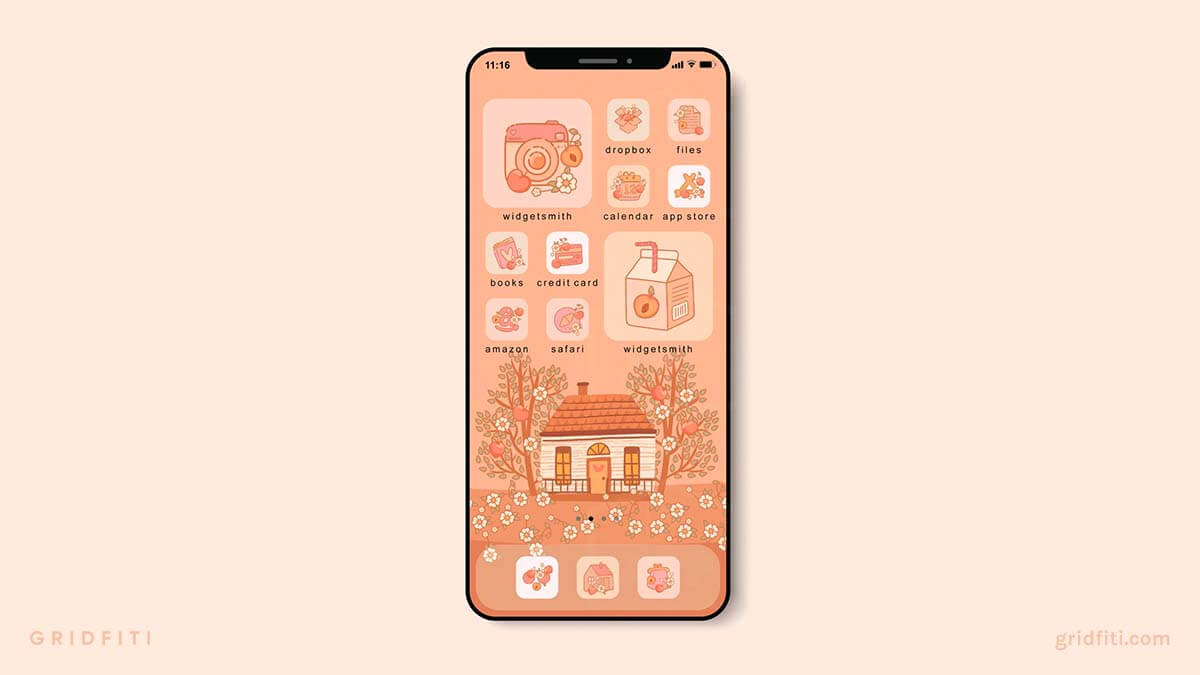 Cottagecore Peach App Icons