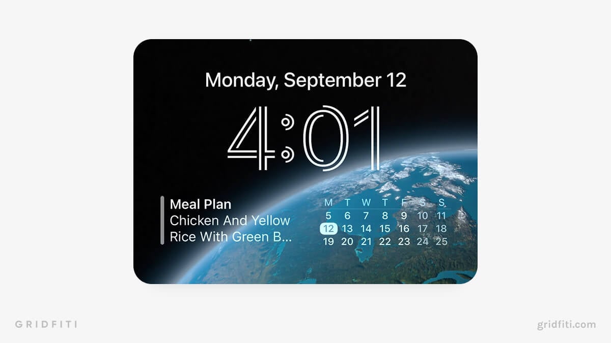 Fantastical Aesthetic Calendar Lock Screen Widget Idea