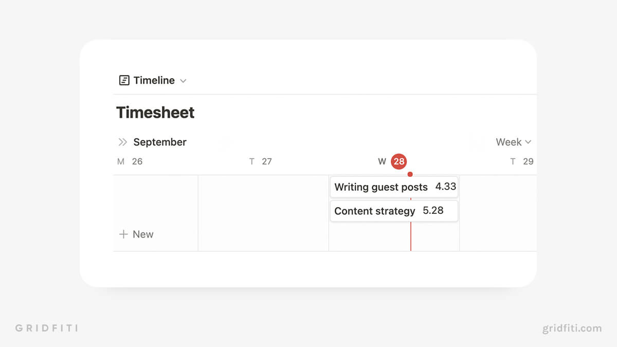 Notion Time Tracking & Timesheets: How-To, Templates & More | Gridfiti