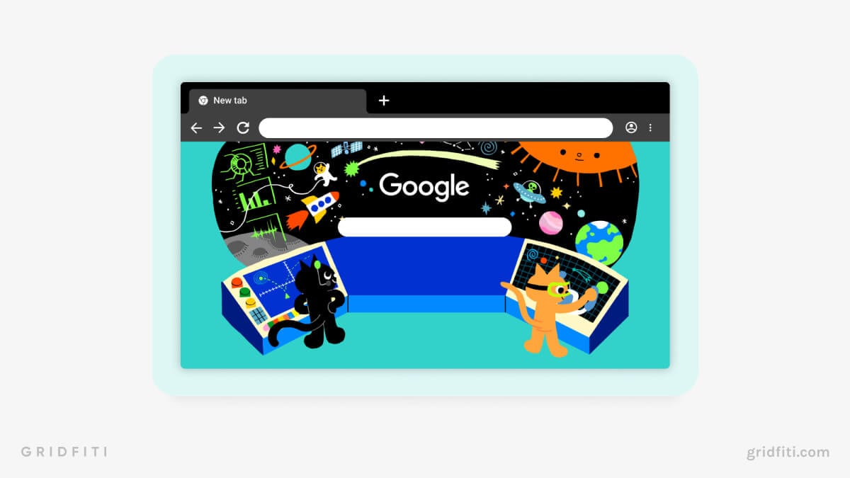 Space Cat Google Chrome Theme