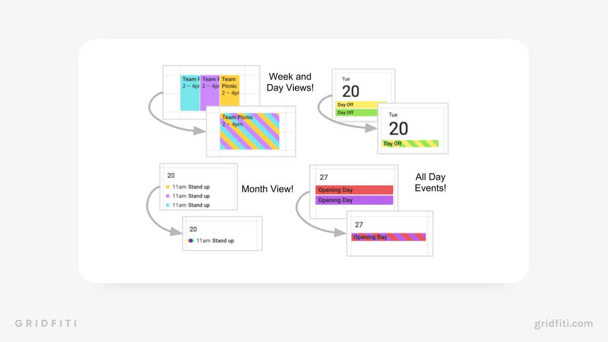 Google Calendar Event Aesthetic Extension