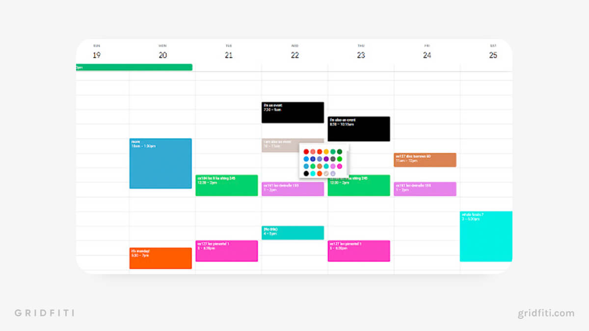 More Colors for Calendar Google