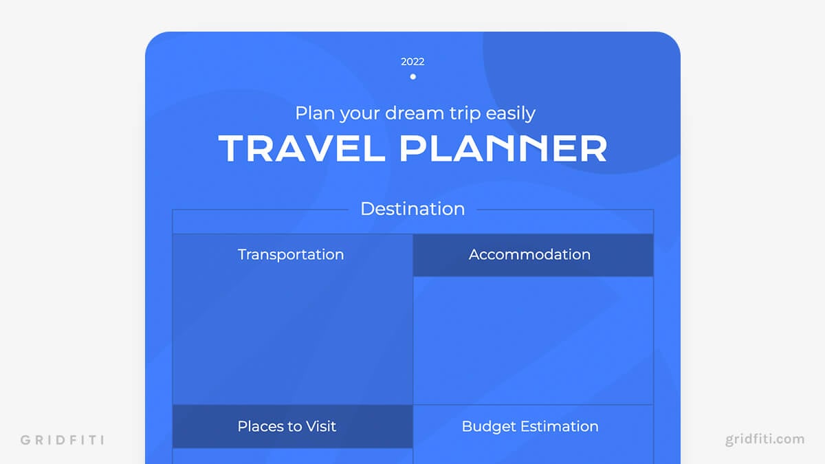 Google Docs Travel Planner Template