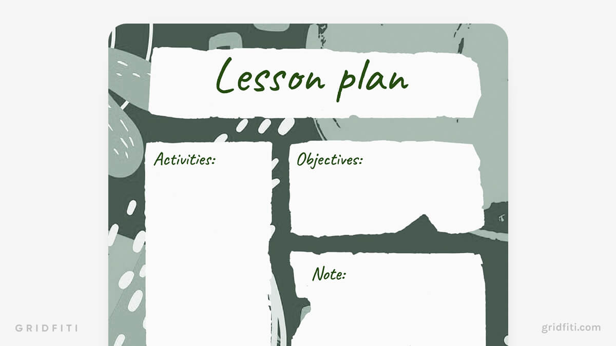 Pastel Teacher Lesson Plan Google Docs Template