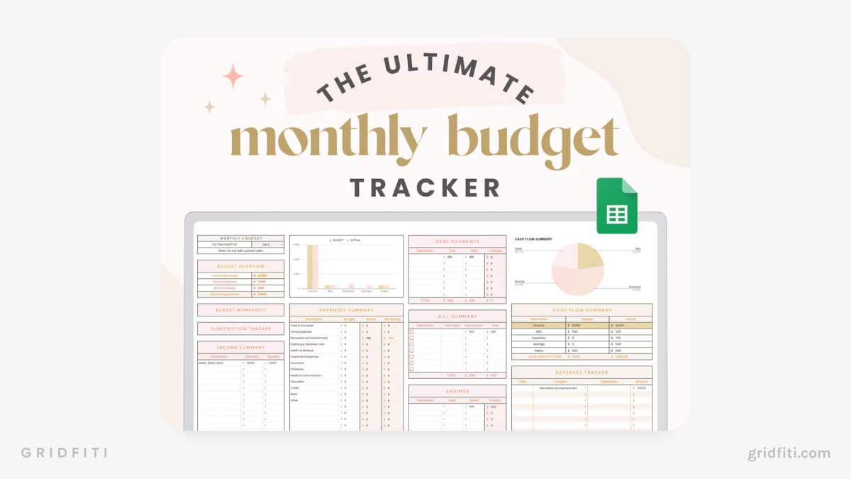 The Ultimate Monthly Budget Tracker Template