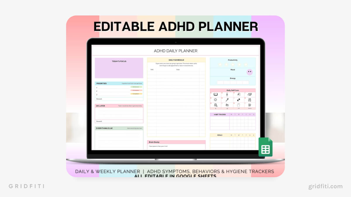 ADHD Planner for Google Sheets
