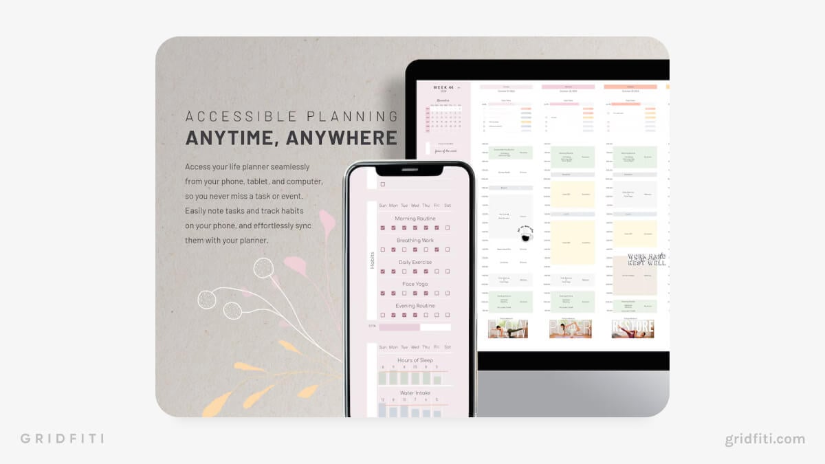 Beige & Brown Google Sheets Life Planner