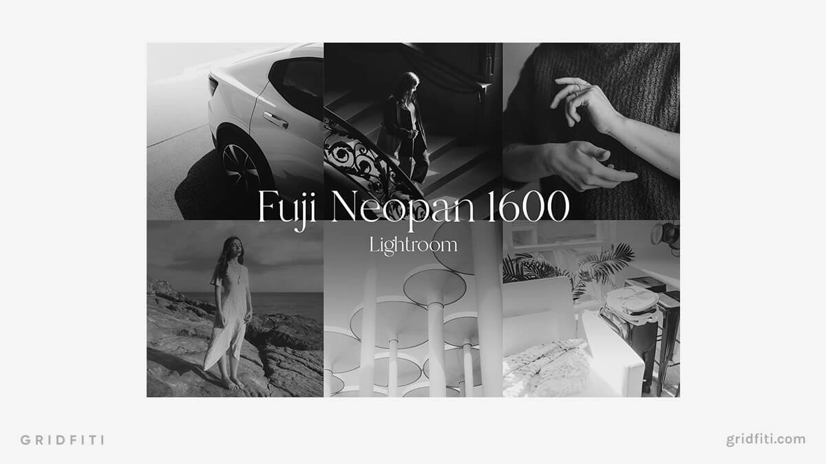Fuji Neopan 1600 Black & White Preset