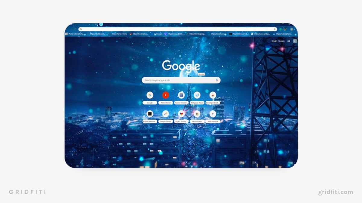 Blue Anime Chrome Theme