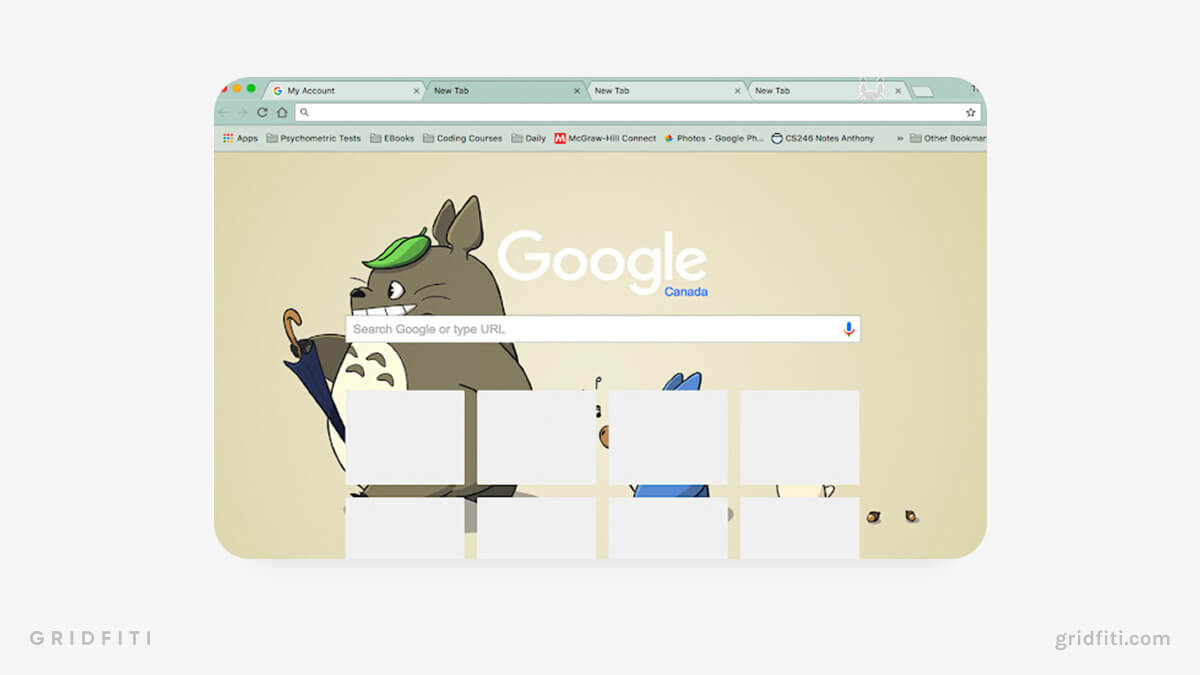 Minimalist Totoro Chrome Theme