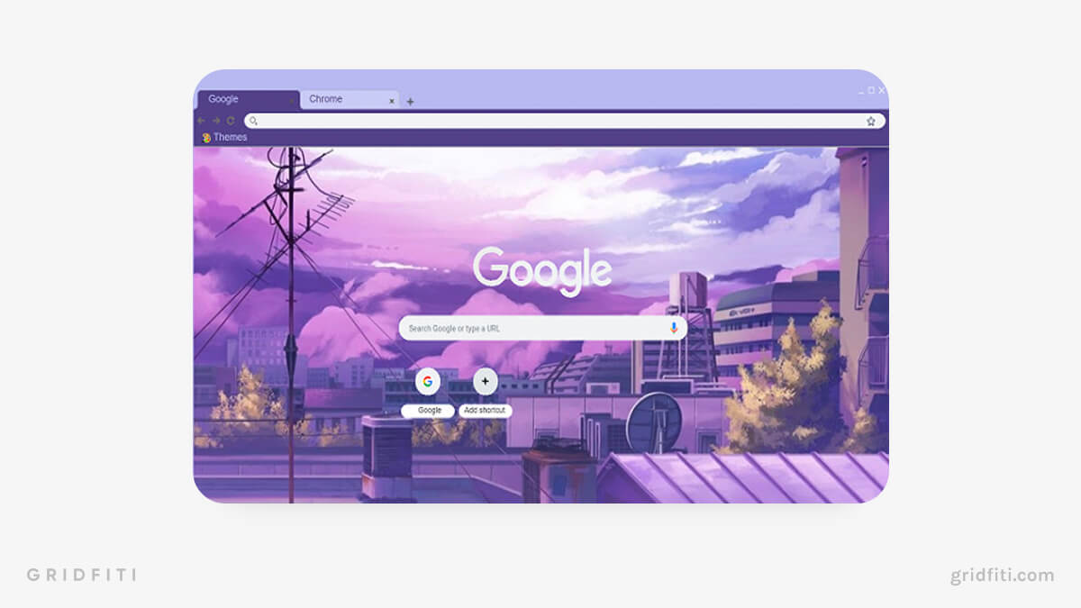 Purple Anime Scenery for Chrome
