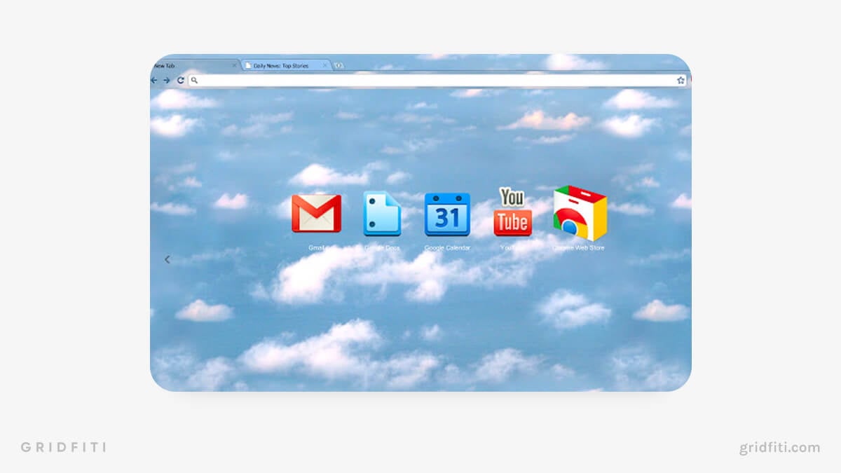Retro Clouds Theme for Google Chrome