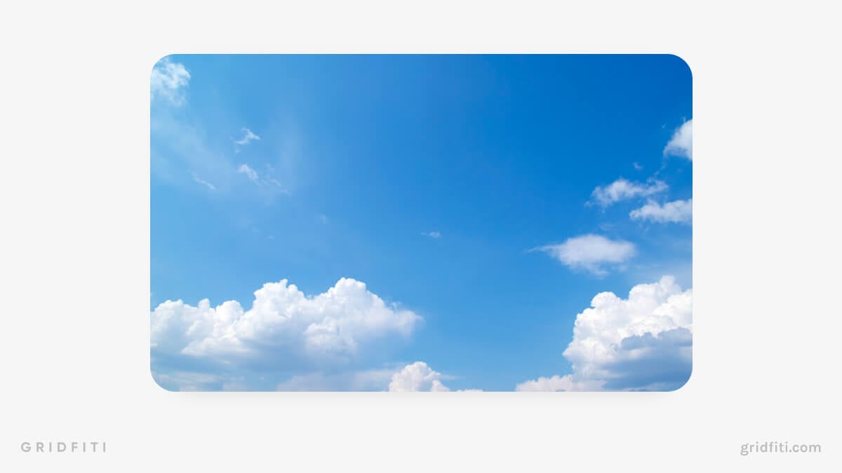 White Clouds Chrome Background