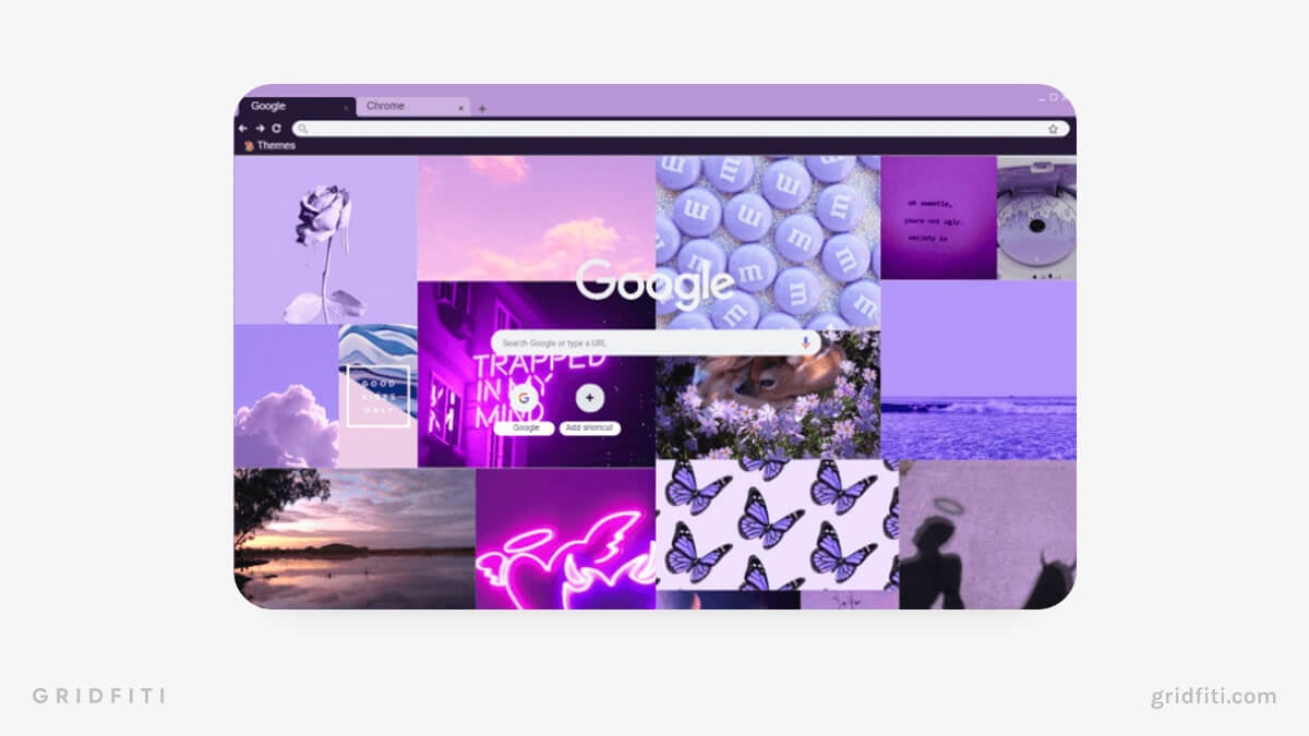 Aesthetic Purple Collage Chrome Theme