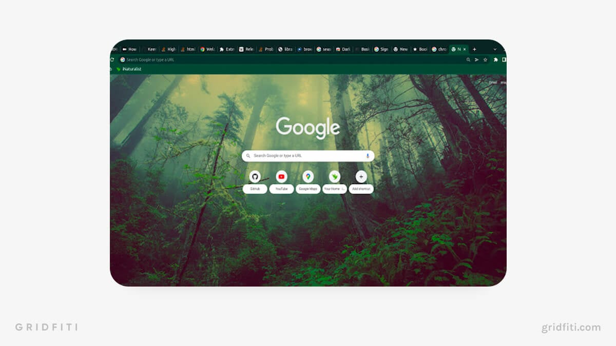 Dark Green Chrome Theme