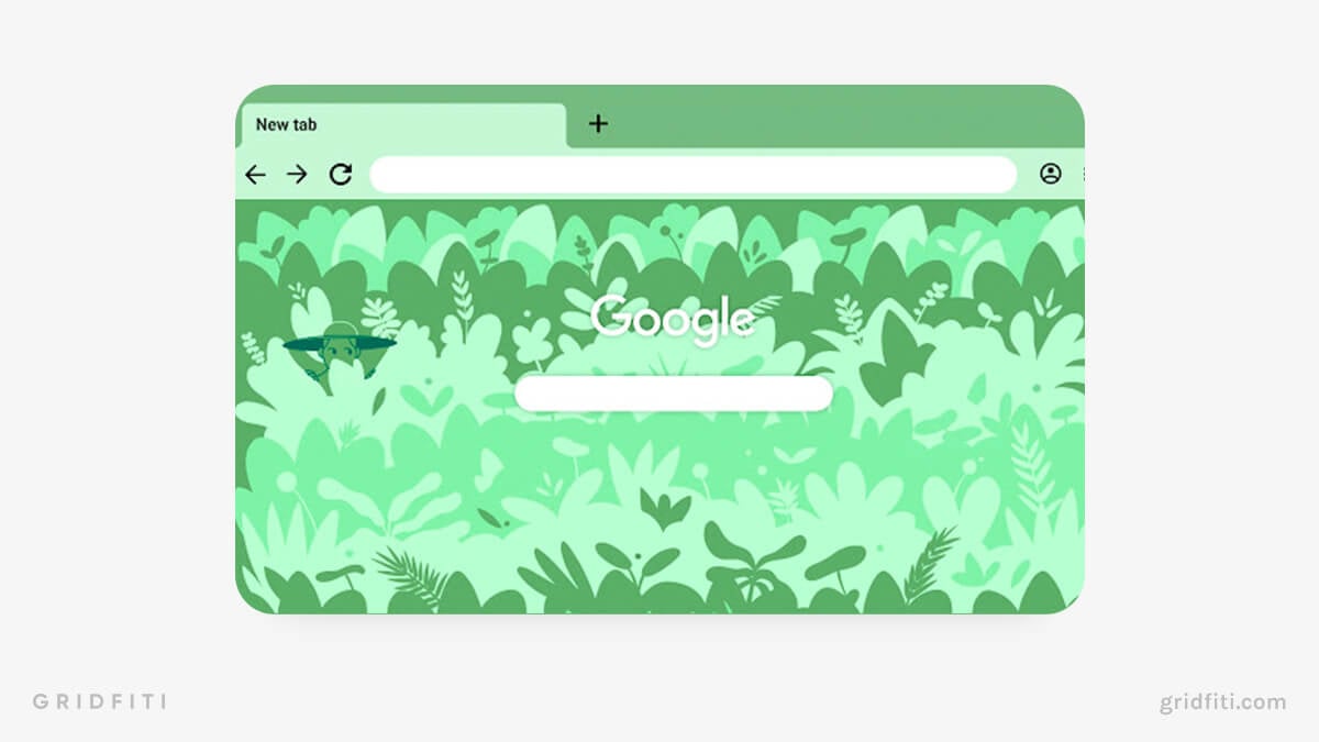 Cute Green Chrome Background