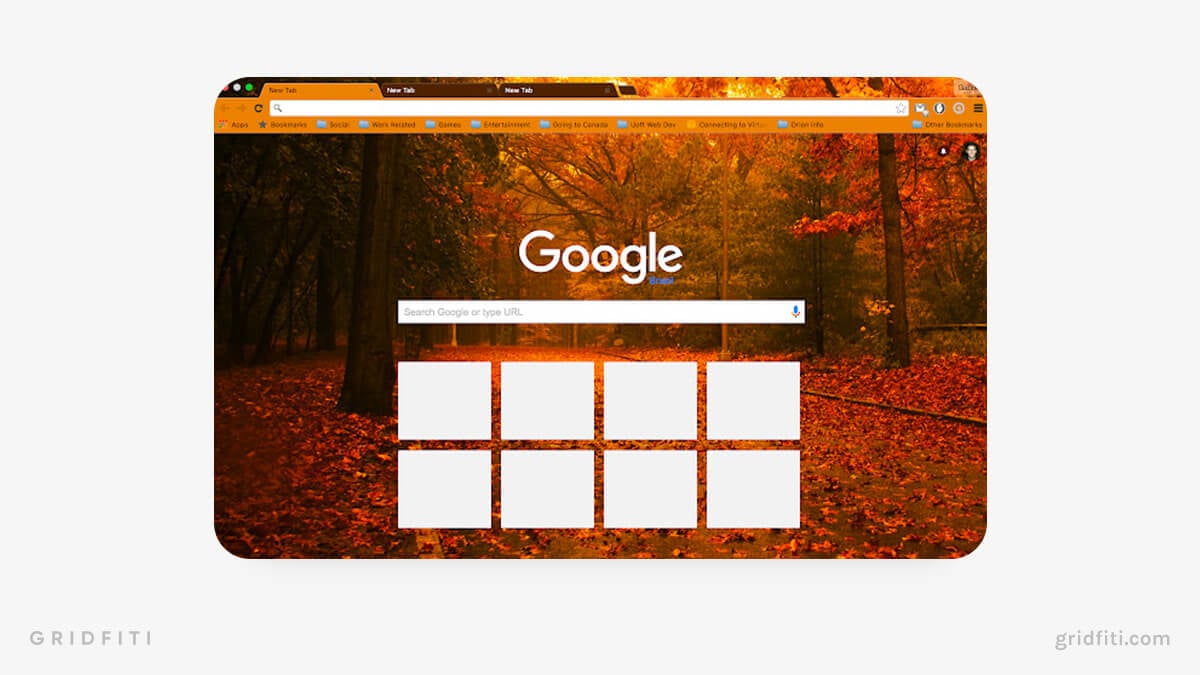 Amber Autumn Chrome Theme