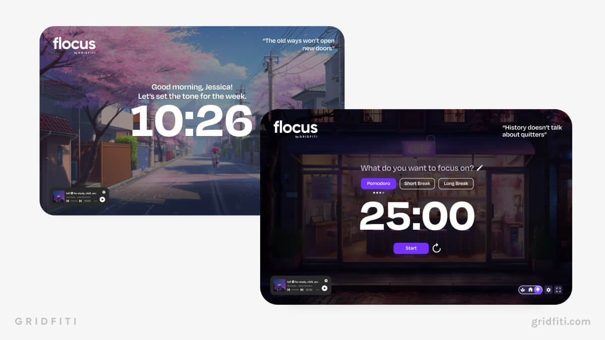 Flocus: Custom Homepage & Backgrounds