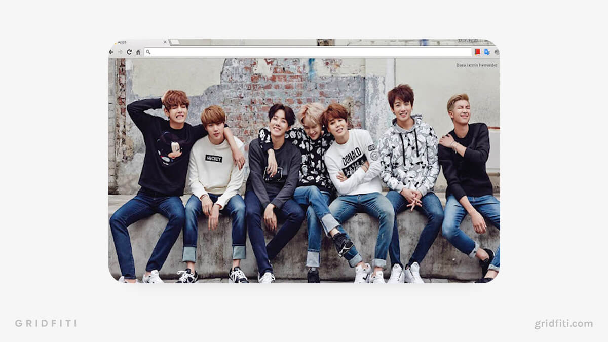 Bangtan Boys Chrome Background