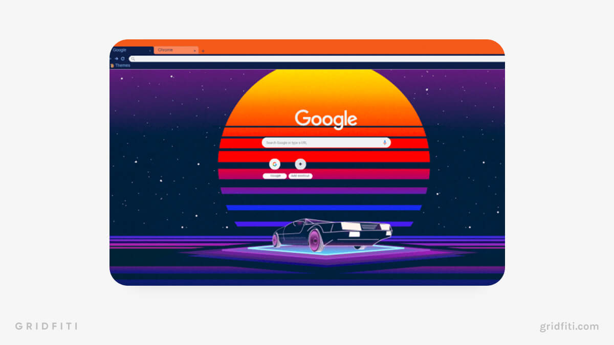 Retro Delorean Theme for Chrome