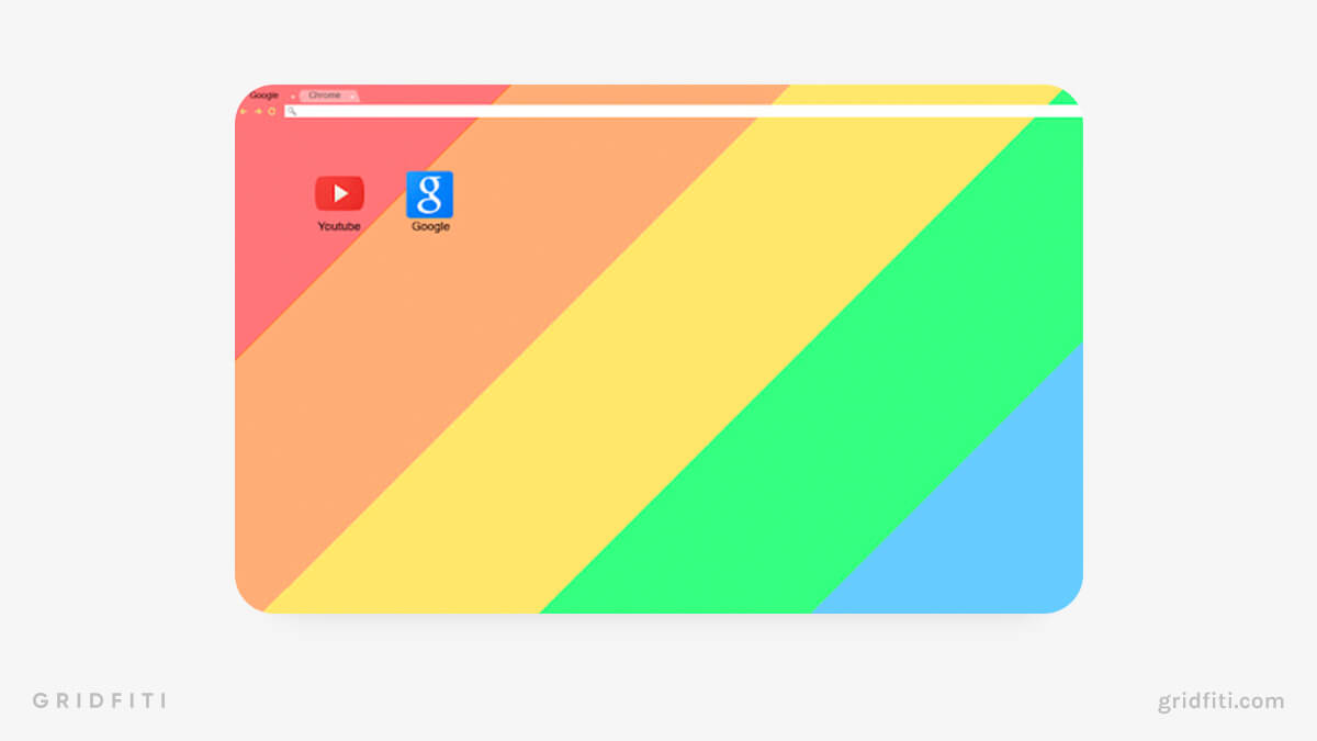 Pastel Rainbows Google Chrome Theme