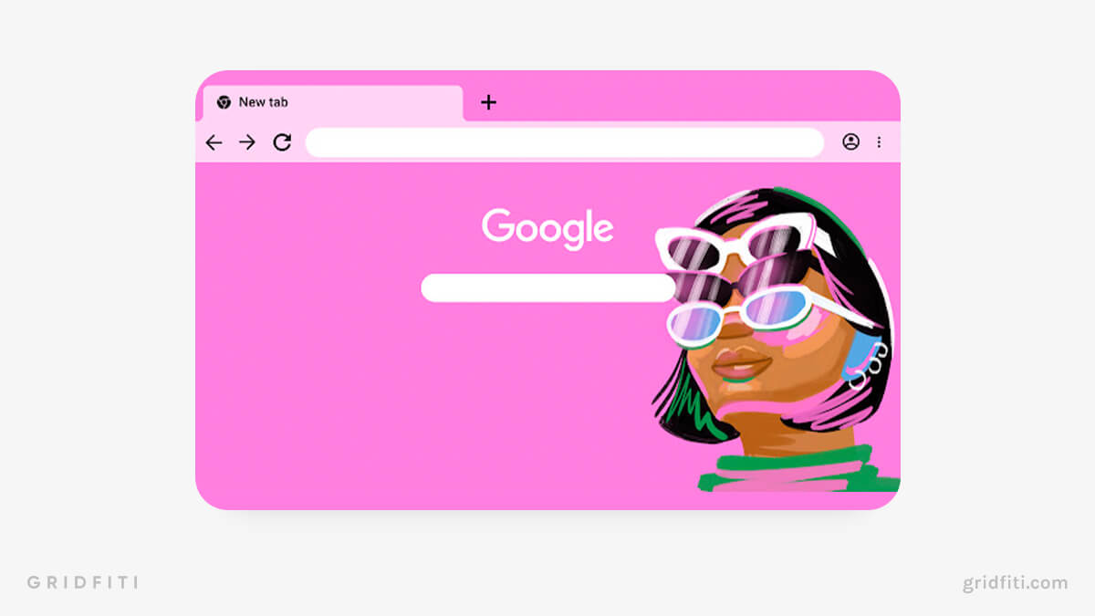 Cool Pink Chrome Background