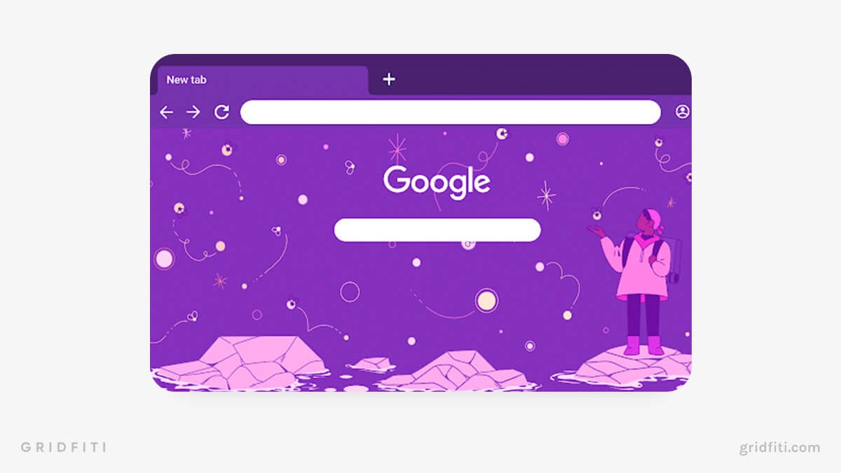 Dark Purple Chrome Background