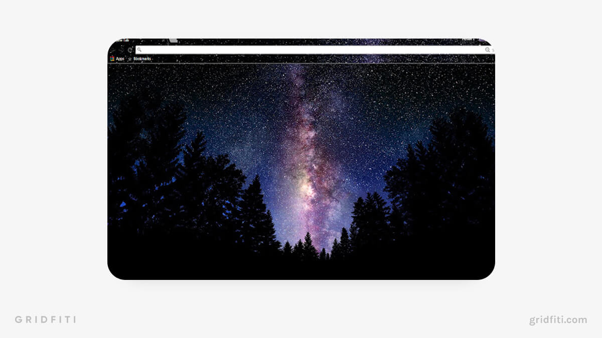 Galaxy Chrome Background