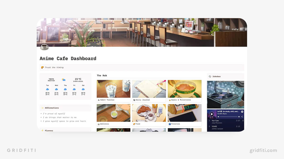 Anime Notion Life Dashboard Template